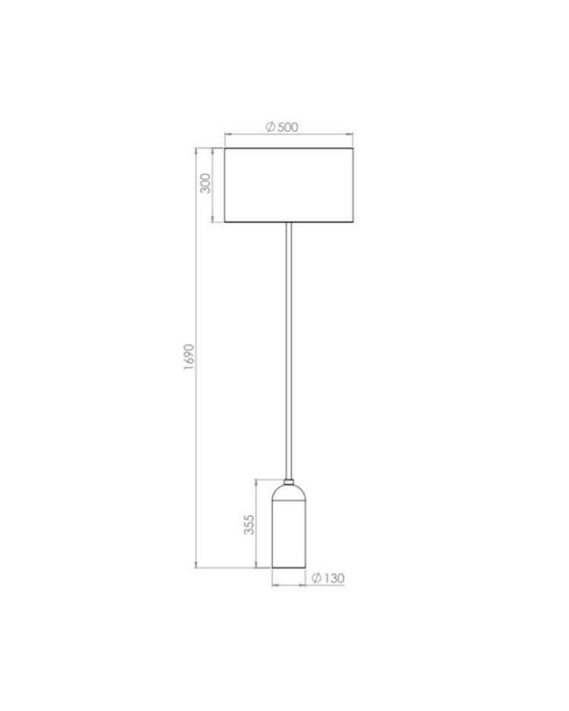 GUBI GRAVITY floor lamp, black marble / white - Image 3
