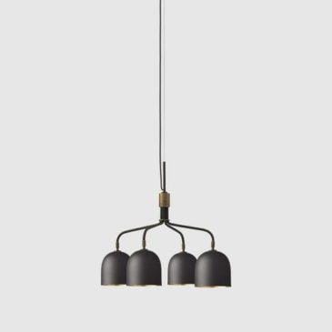 GUBI Howard chandelier short, 4 arm, gunmetal
