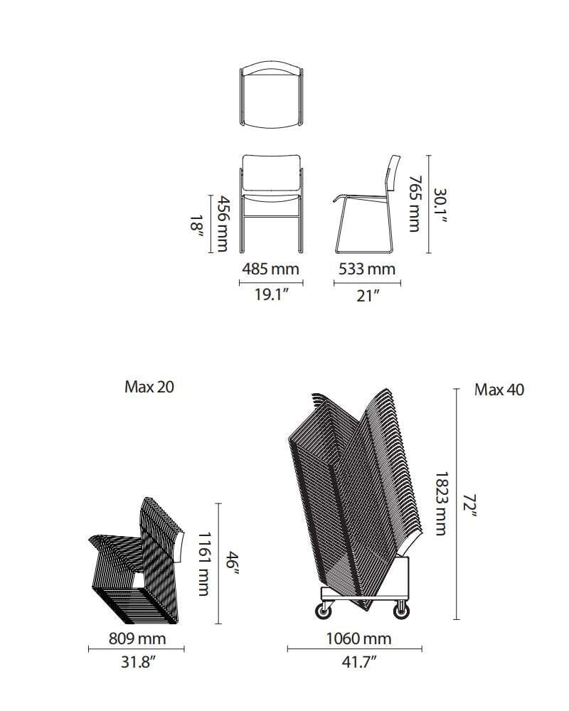 Howe 40/4 -tuoli, musta/teräs - Image 8