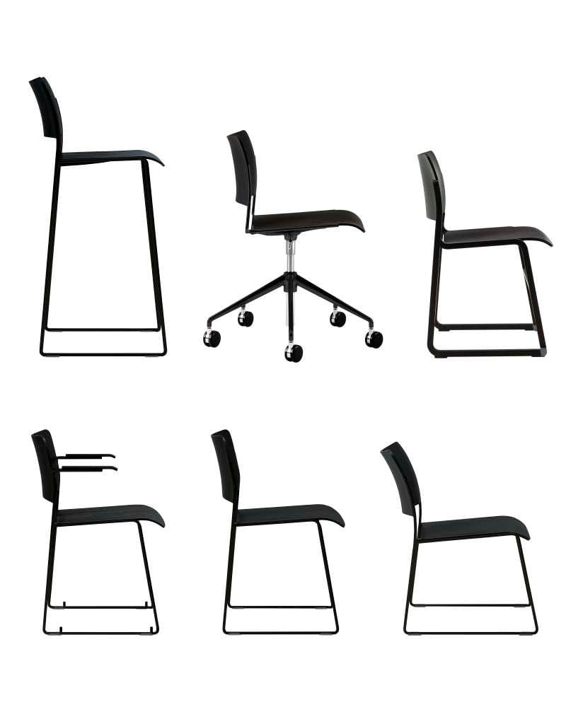 Howe 40/4 -tuoli, musta/teräs - Image 7