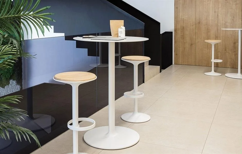 Andreu World HULA barstool 76 cm, upholstered seat, sand BQ2795 - Image 5