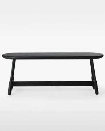 Massproductions ALBERT bench 160 cm, black stained oak