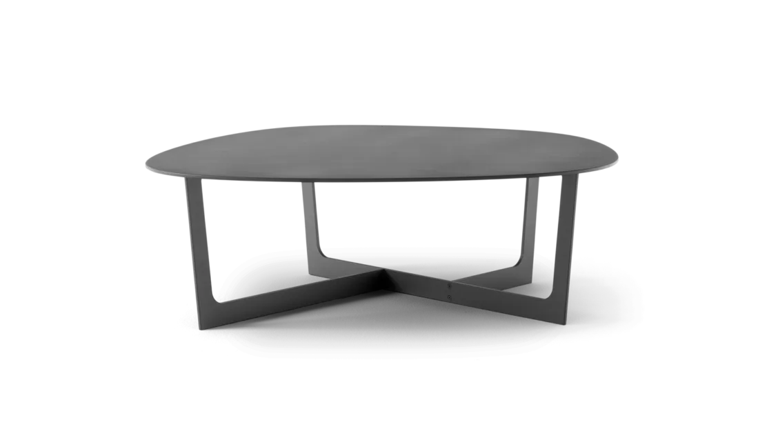 Fredericia INSULA -coffee table 95x98 cm, black aluminium
