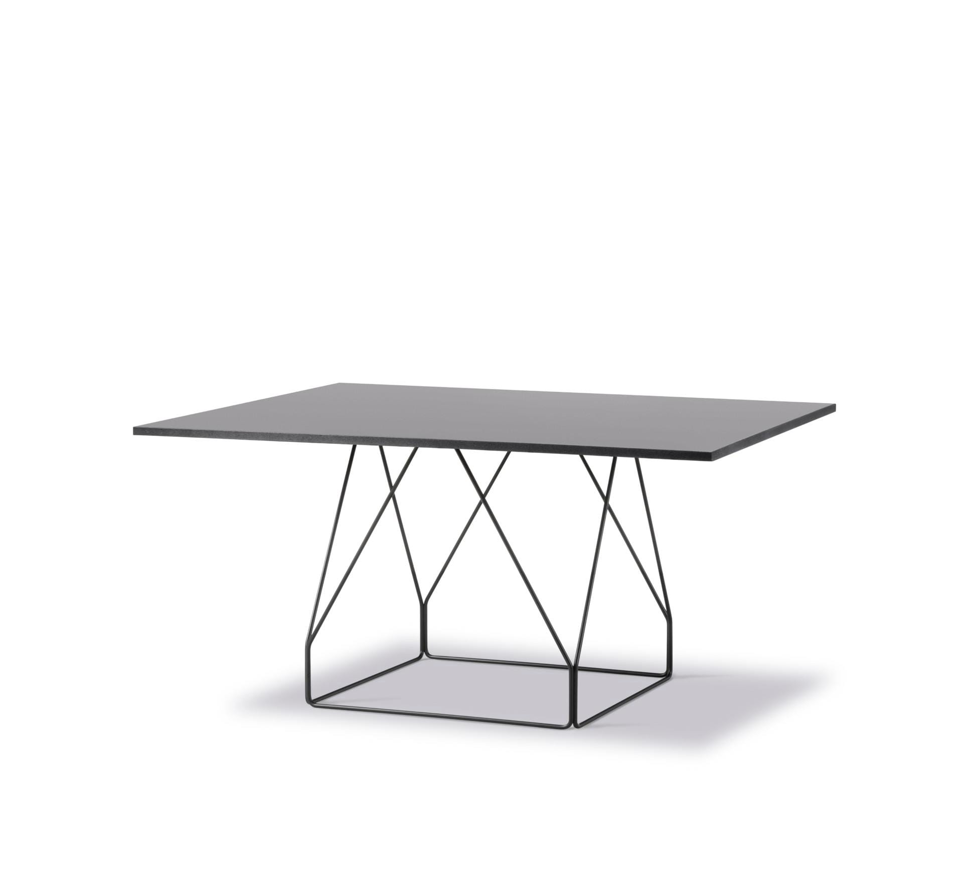 Fredericia JG -ruokapöytä, 140x140cm, musta linoleumi/musta teräs - Image 2