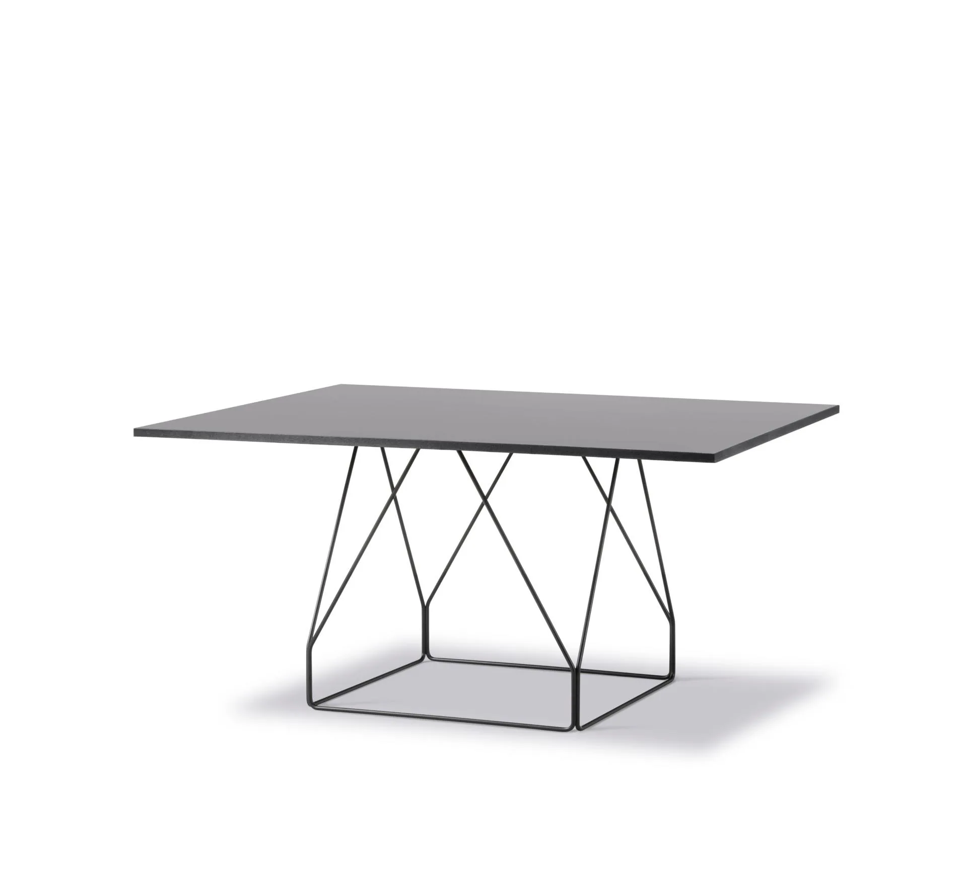 Fredericia JG -dining table, 140 x 140 cm, black linoleum / black steel - Image 2