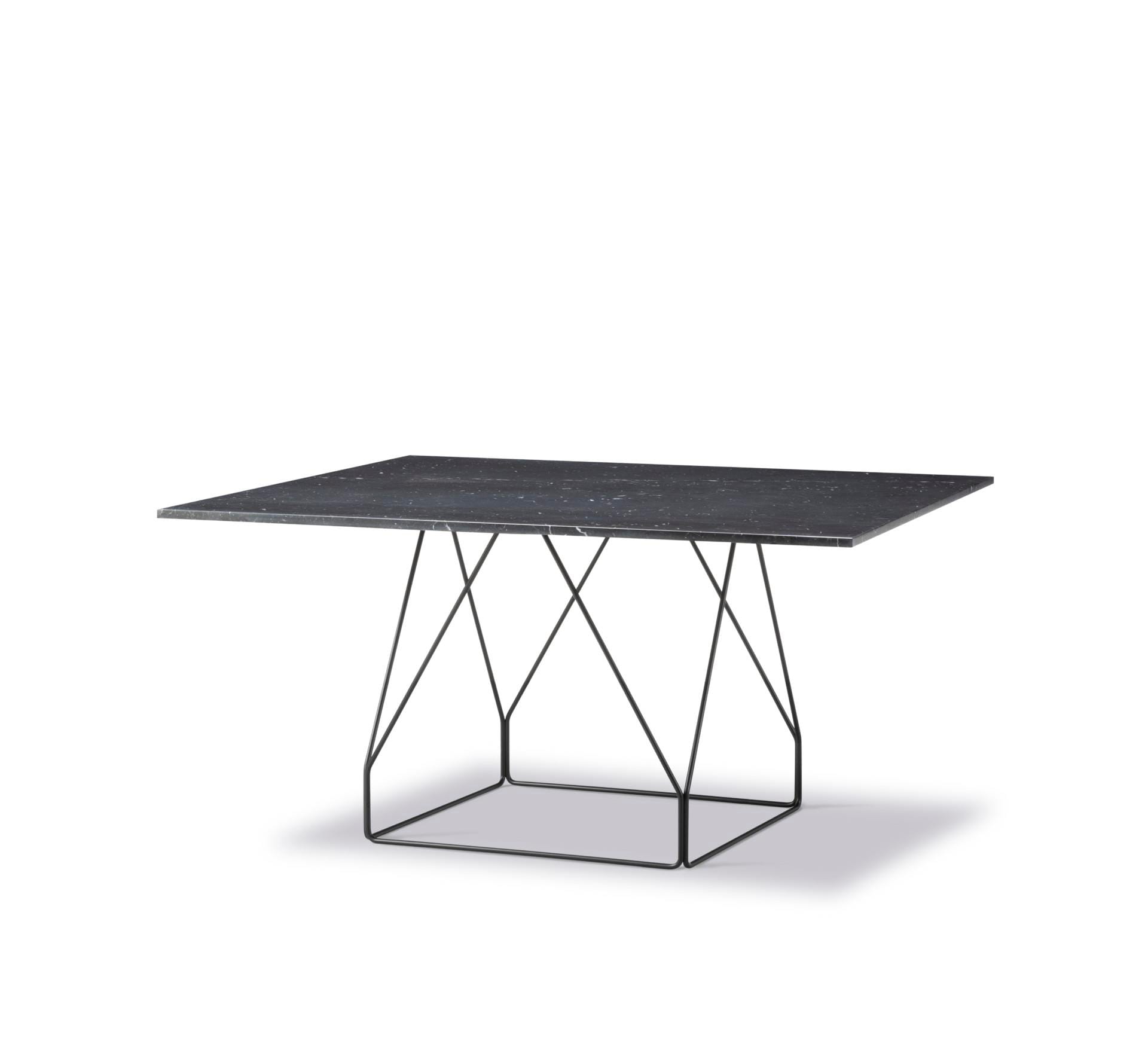 Fredericia JG -ruokapöytä, 140x140cm, musta marmori/musta teräs - Image 2