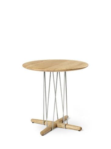 Carl Hansen E021 EMBRACE -pöytä, Ø48cm, öljytty tammi/teräs