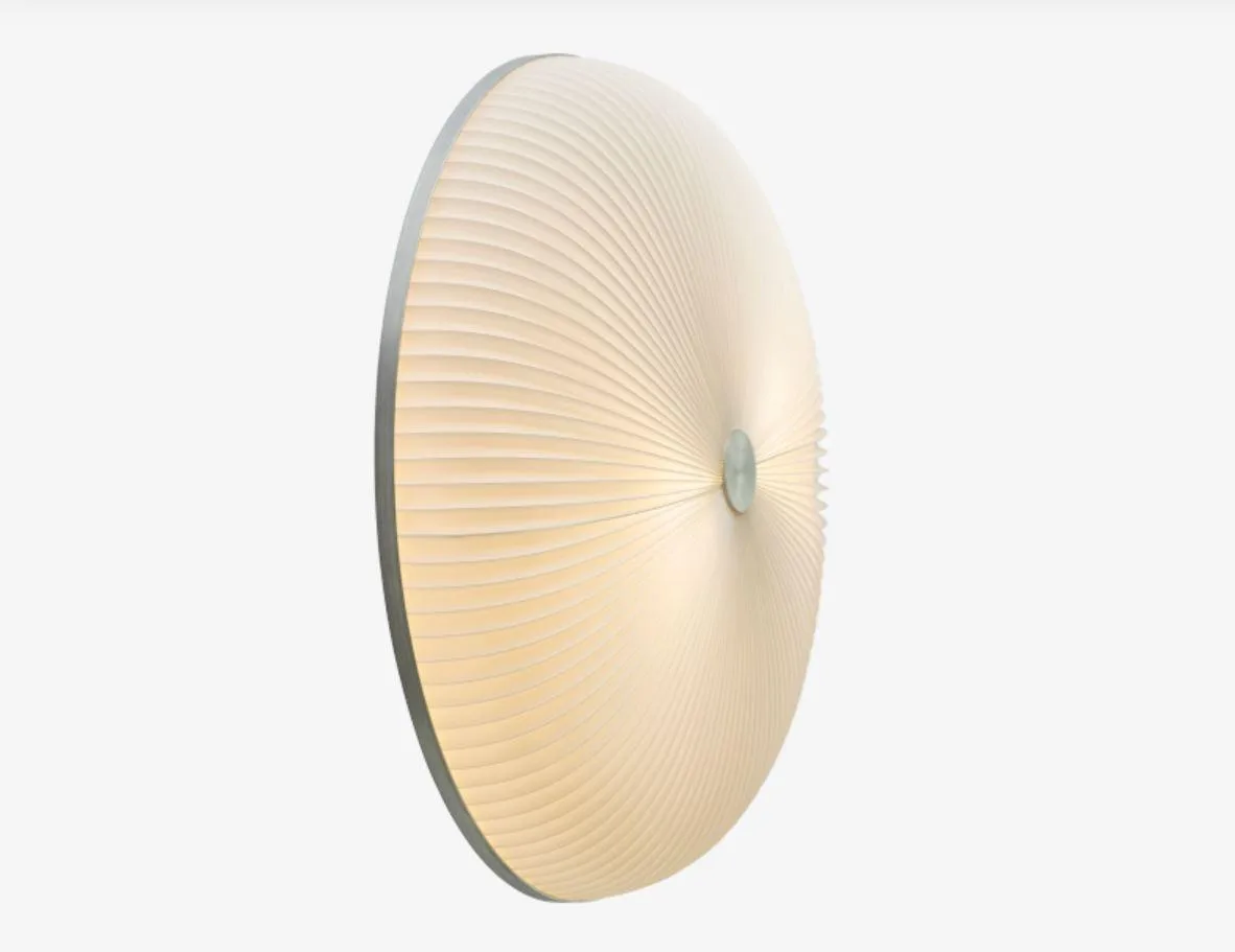 Le Klint LAMELLA, seinä-/kattovalaisin, Ø50 cm, valkoinen/alumiini