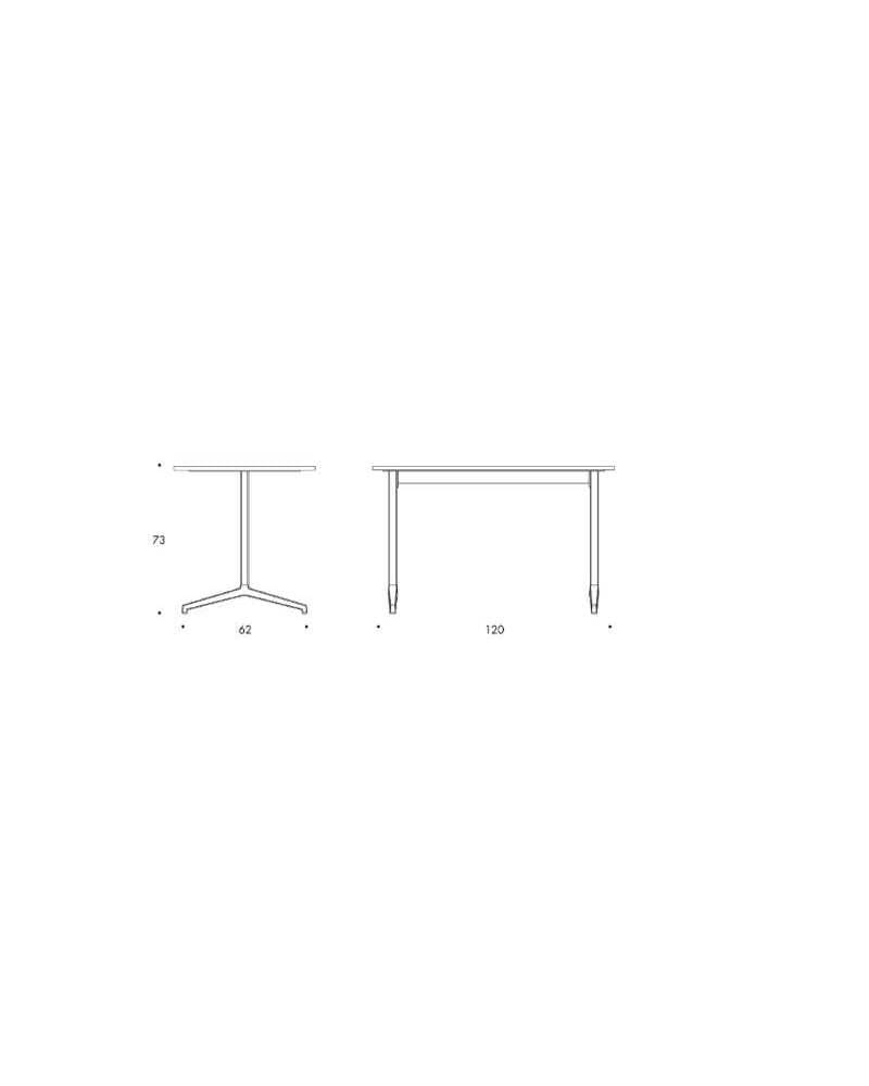 Lammhults ARCHAL T -pöytä, valkoinen, 120x60 cm - Image 3