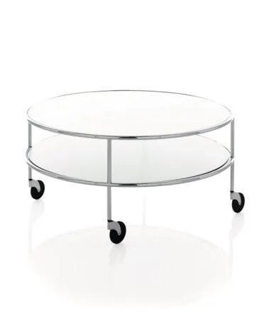 Lammhults CHICAGO table, chrome/frosted glass