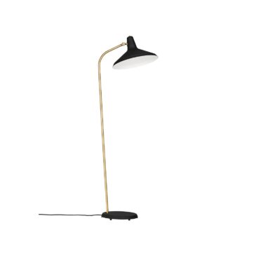 GUBI G-10 floor lamp, black/brass