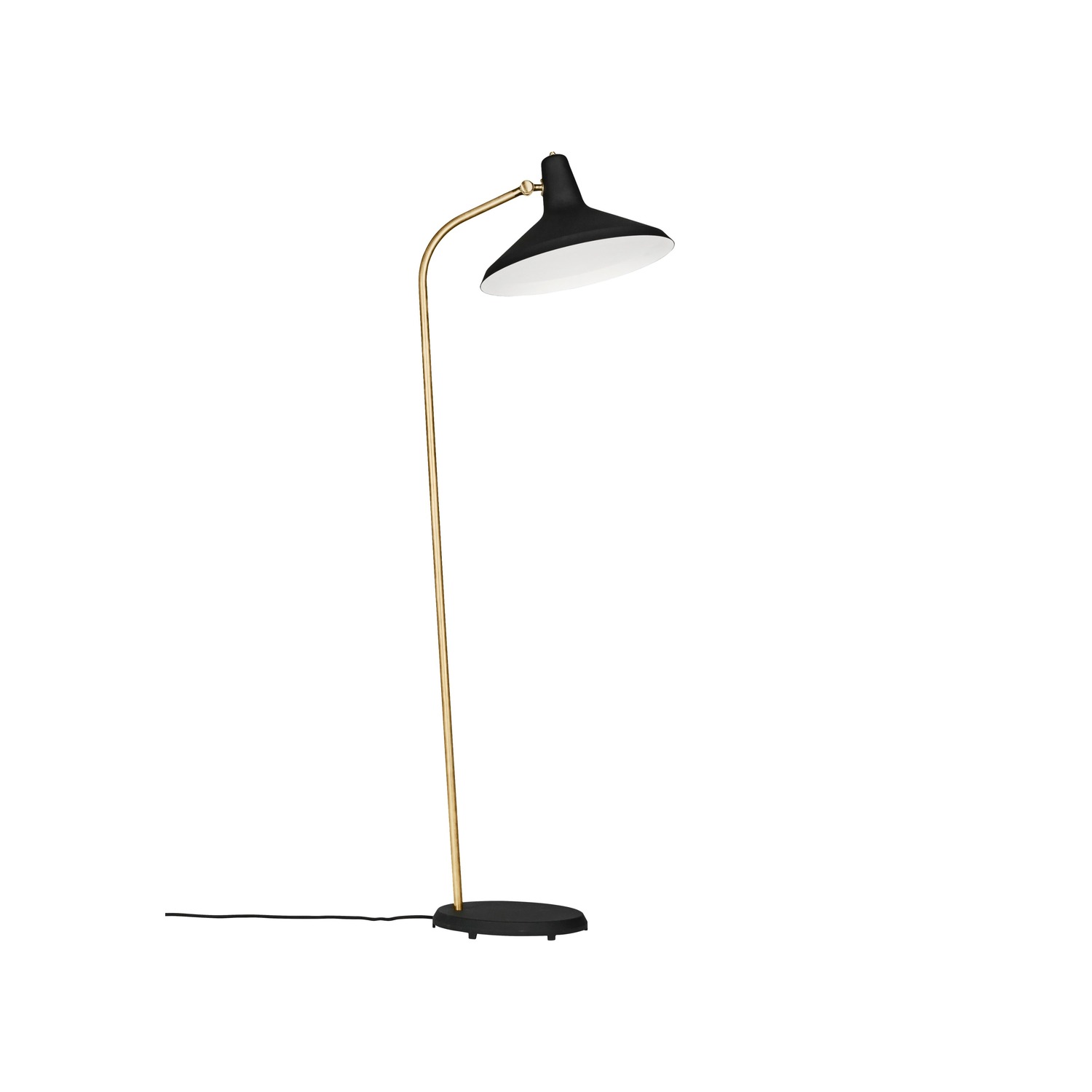 GUBI G-10 floor lamp, black/brass