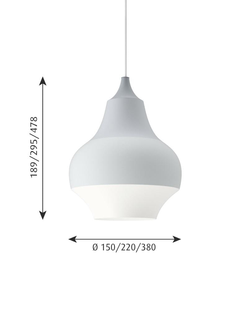 Louis Poulsen CIRQUE -riippuvalaisin Ø22cm, harmaa yläosa - Image 4