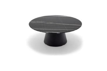 Andreu World REVERSE OCCASIONAL -coffee table, Ø90 cm, black/marble ME22609