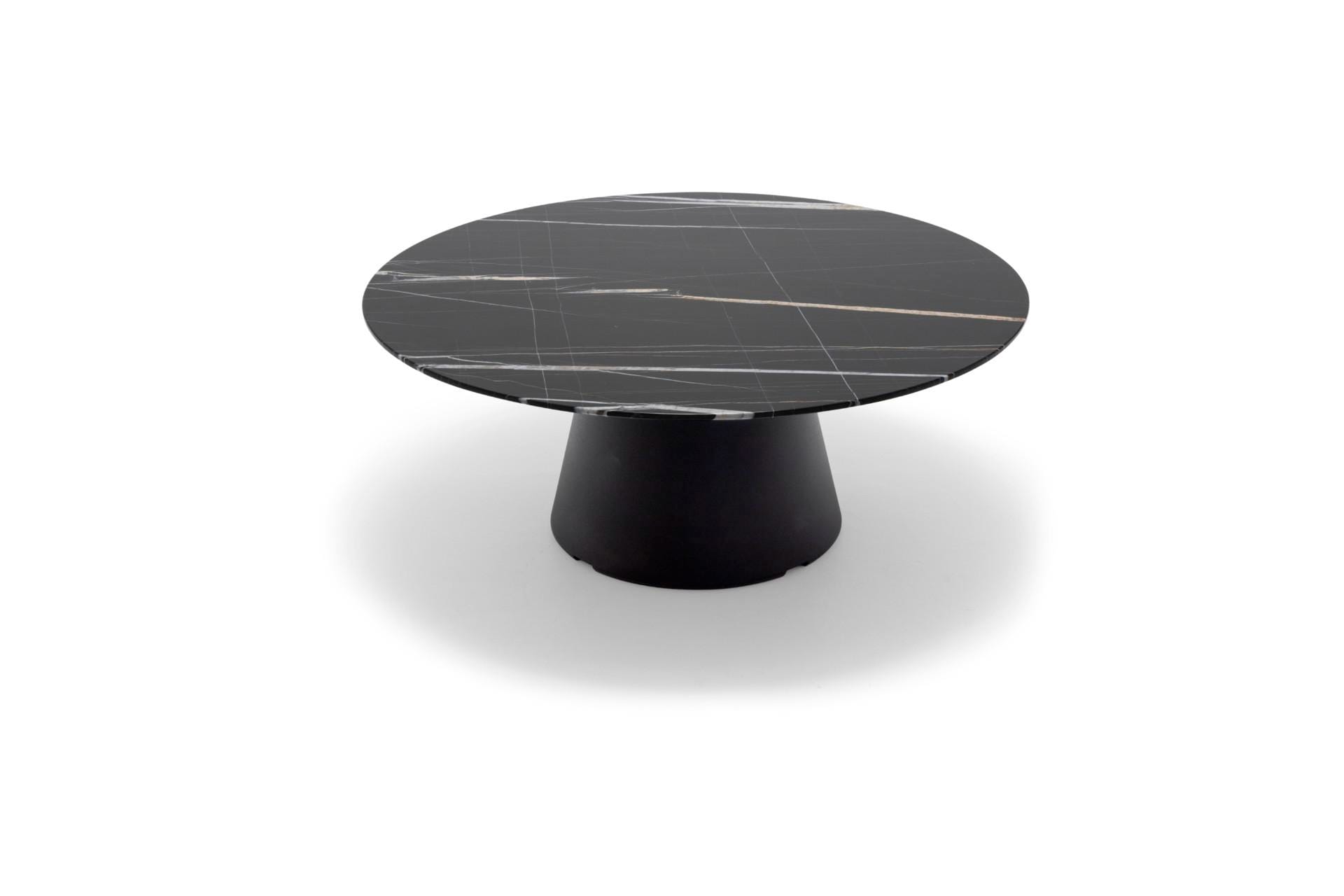 Andreu World REVERSE OCCASIONAL -coffee table, Ø90 cm, black/marble ME22609
