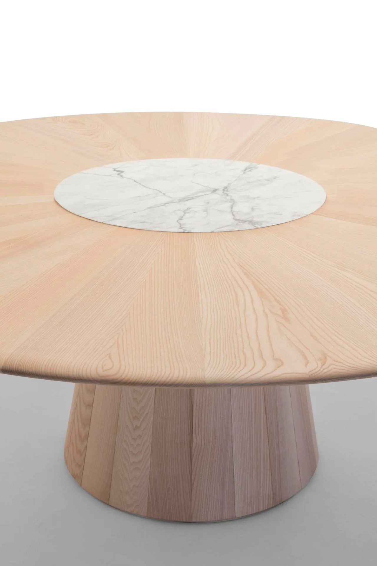 Andreu World REVERSE WOOD -table, Ø200 cm, ash/marble ME15502 - Image 2