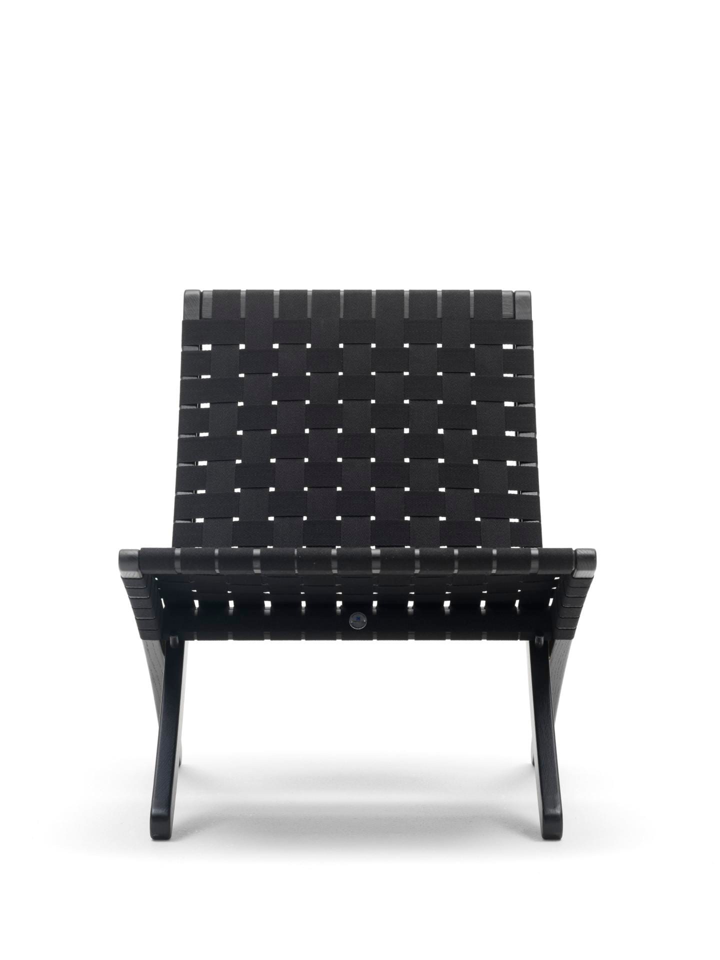 Carl Hansen MG501 lounge chair, black oak / black webbing