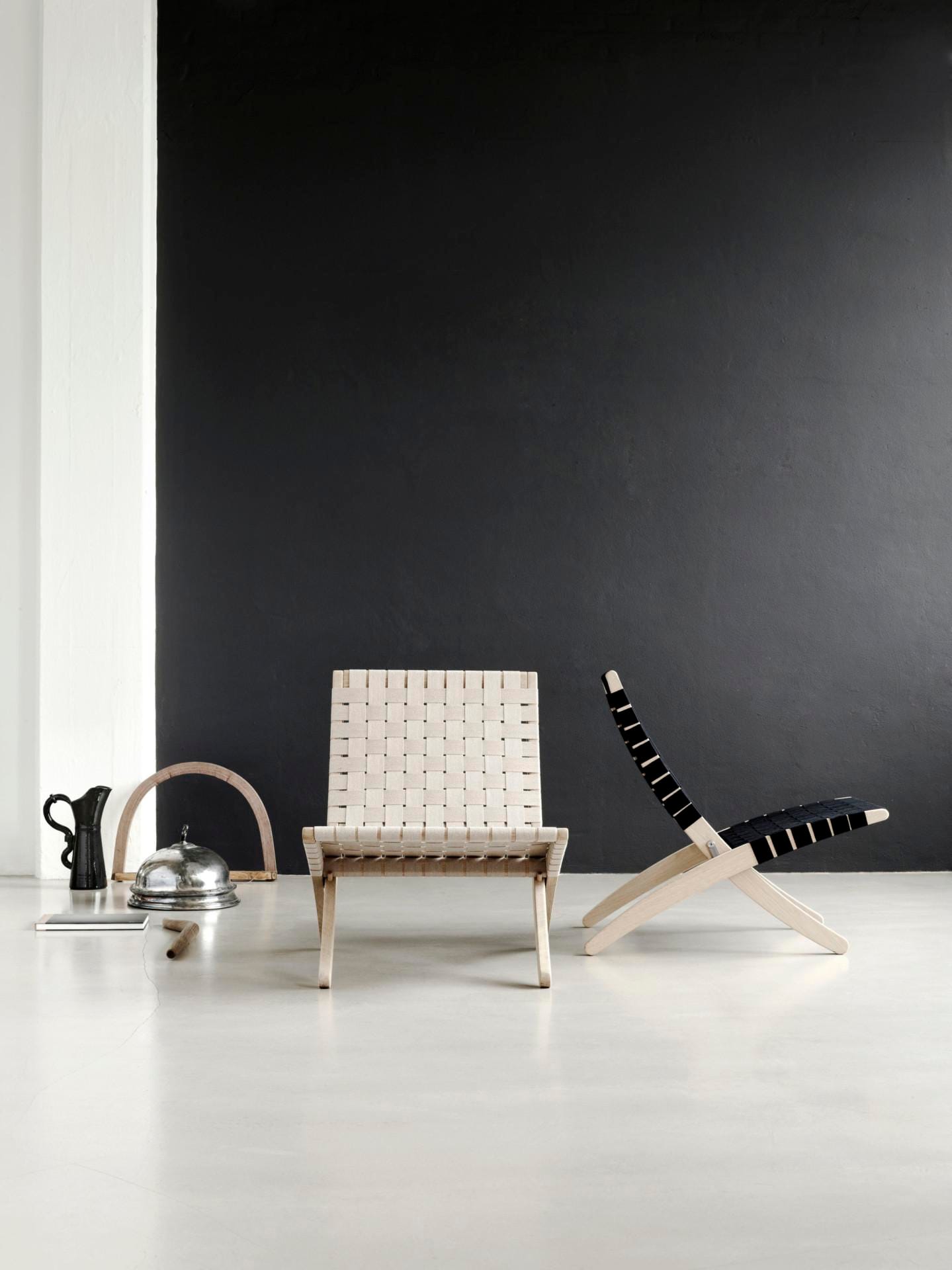 Carl Hansen MG501 lounge chair, soaped oak / natural webbing - Image 6