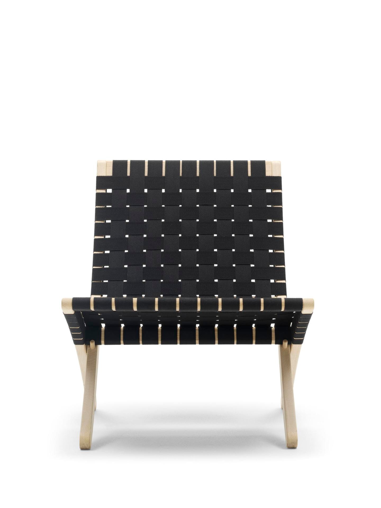 Carl Hansen MG501 lounge chair, soaped oak / black webbing