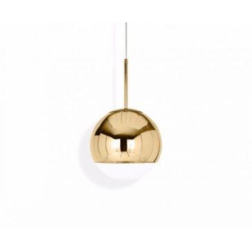 Tom Dixon MIRROR BALL LED pendant, gold, Ø25 cm