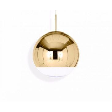 Tom Dixon MIRROR BALL LED pendant, gold, Ø 50 cm