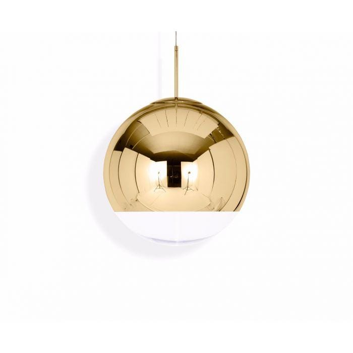 Tom Dixon MIRROR BALL LED -riippuvalaisin, kulta, Ø50 cm
