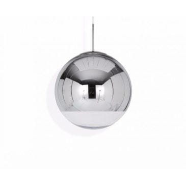 Tom Dixon MIRROR BALL LED -riippuvalaisin, kromi, Ø50 cm