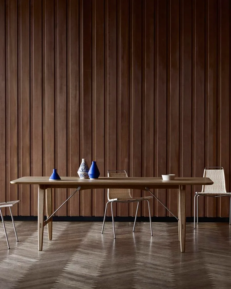 Carl Hansen BM1160 table, oiled oak / stainless steel - Image 4