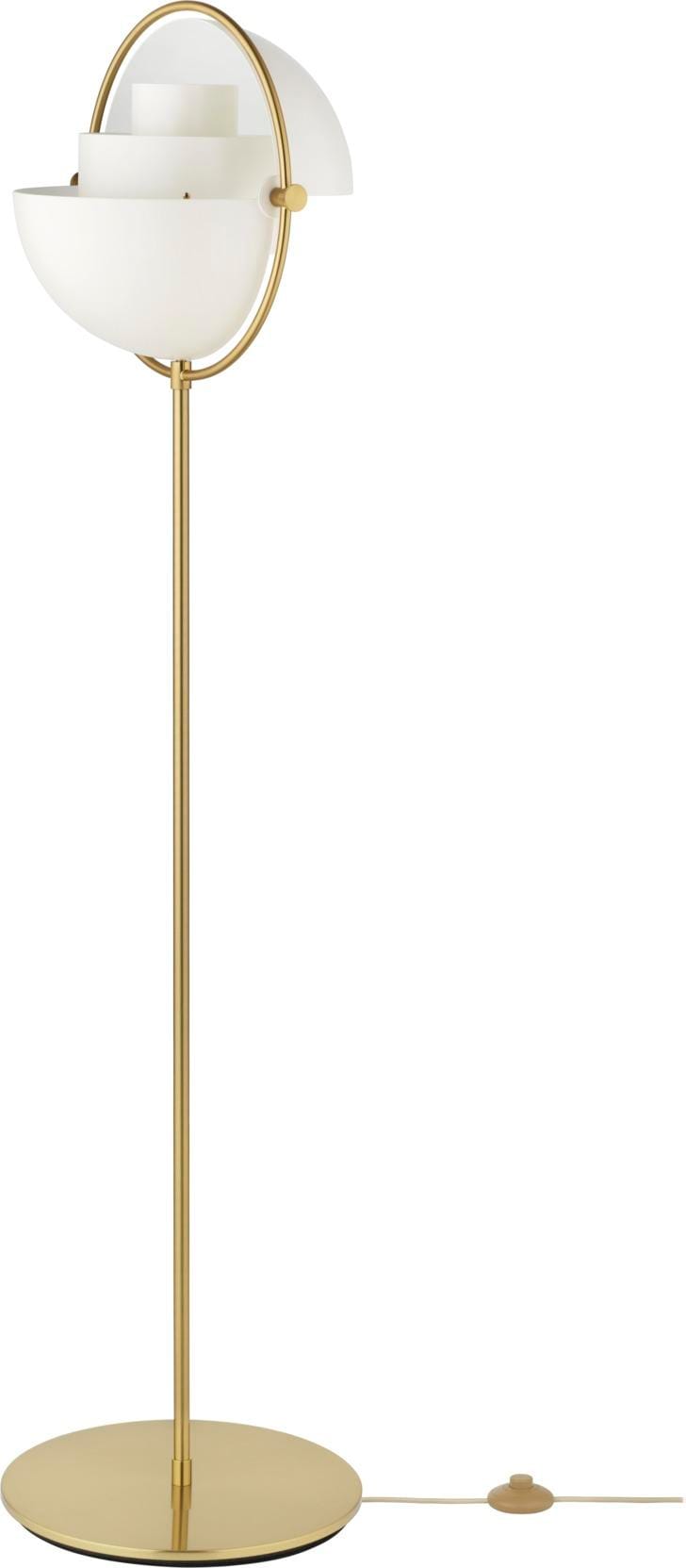 GUBI MULTI-LITE floor lamp, white / brass - Image 3