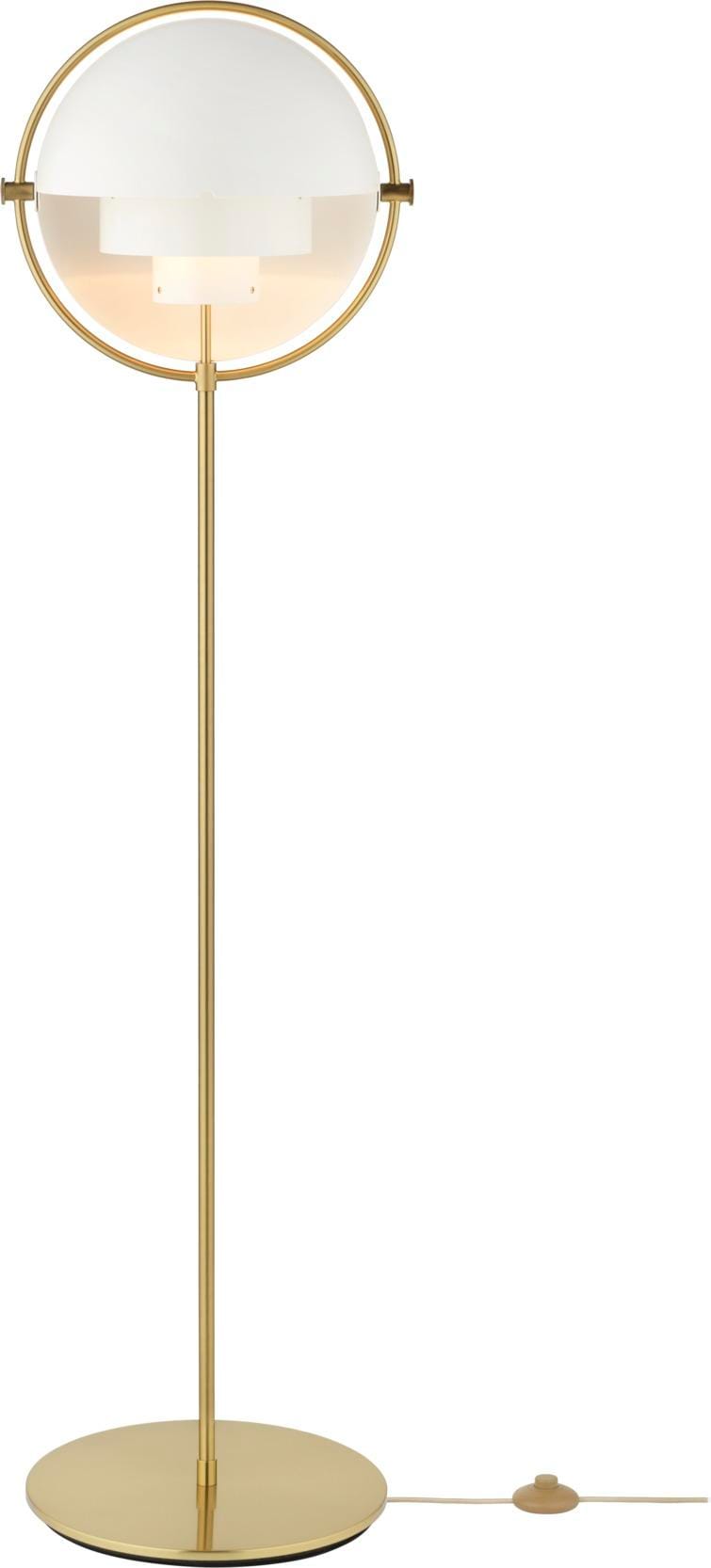 GUBI MULTI-LITE floor lamp, white / brass - Image 2