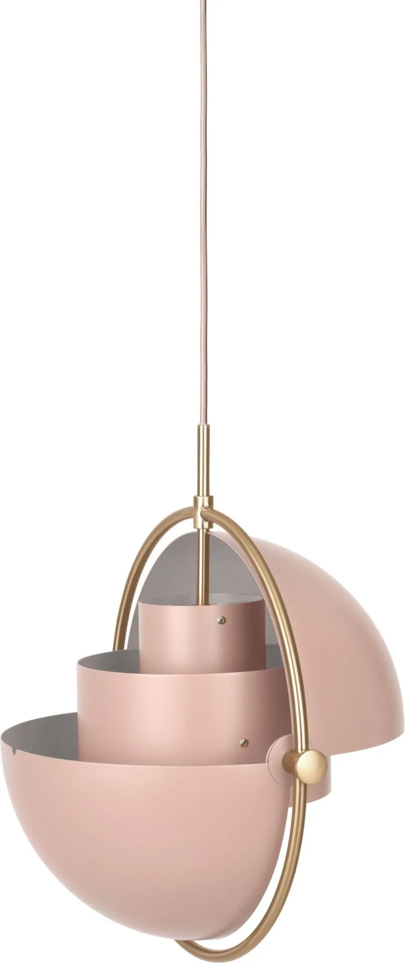 GUBI MULTI-LITE pendant, pink/brass - Image 2