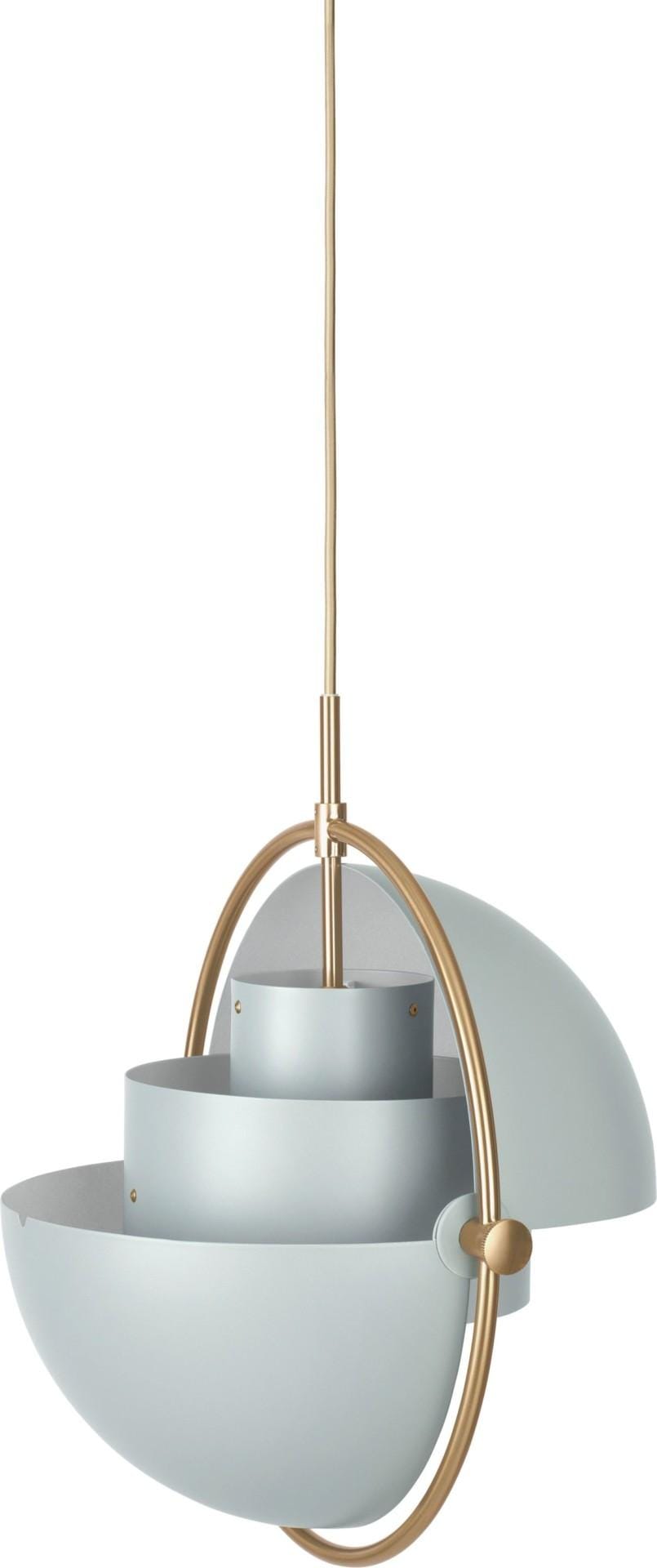 GUBI MULTI-LITE pendant, light grey/brass - Image 2