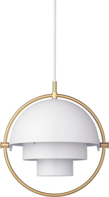 GUBI MULTI-LITE pendant small, white/brass