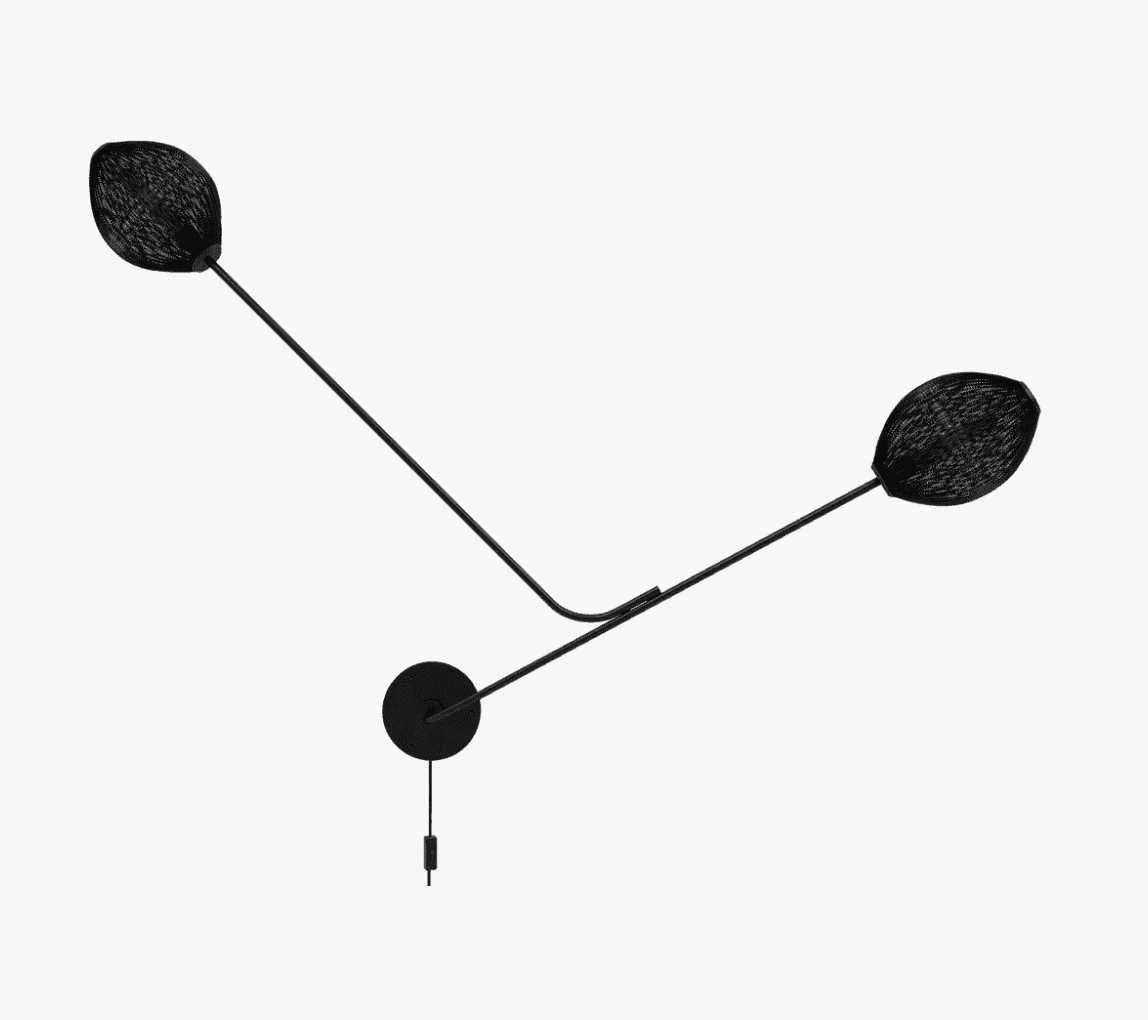GUBI SATELLITE wall lamp, black