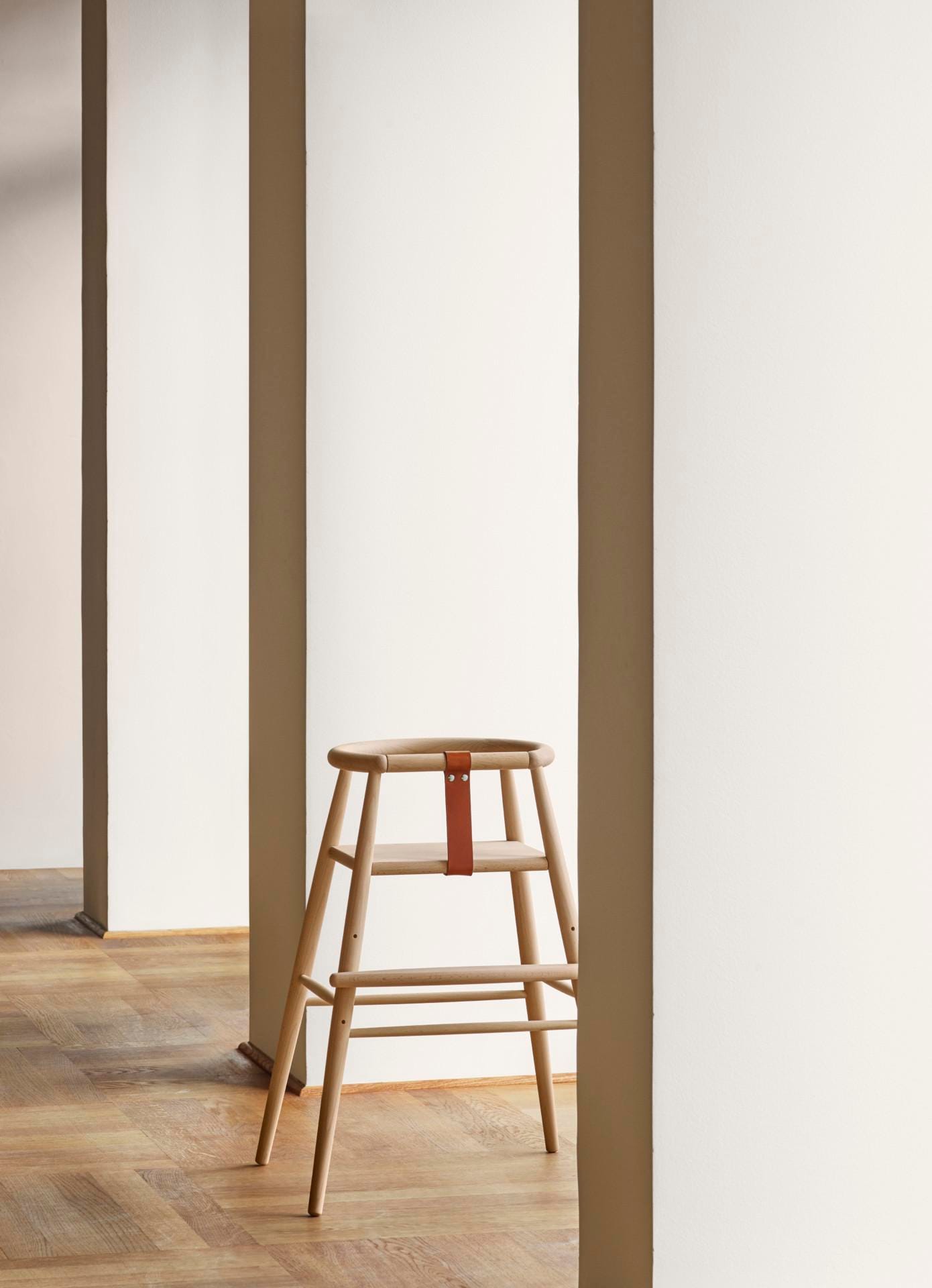 Carl Hansen ND54 syöttötuoli, lakattu pyökki/nahka - Image 4