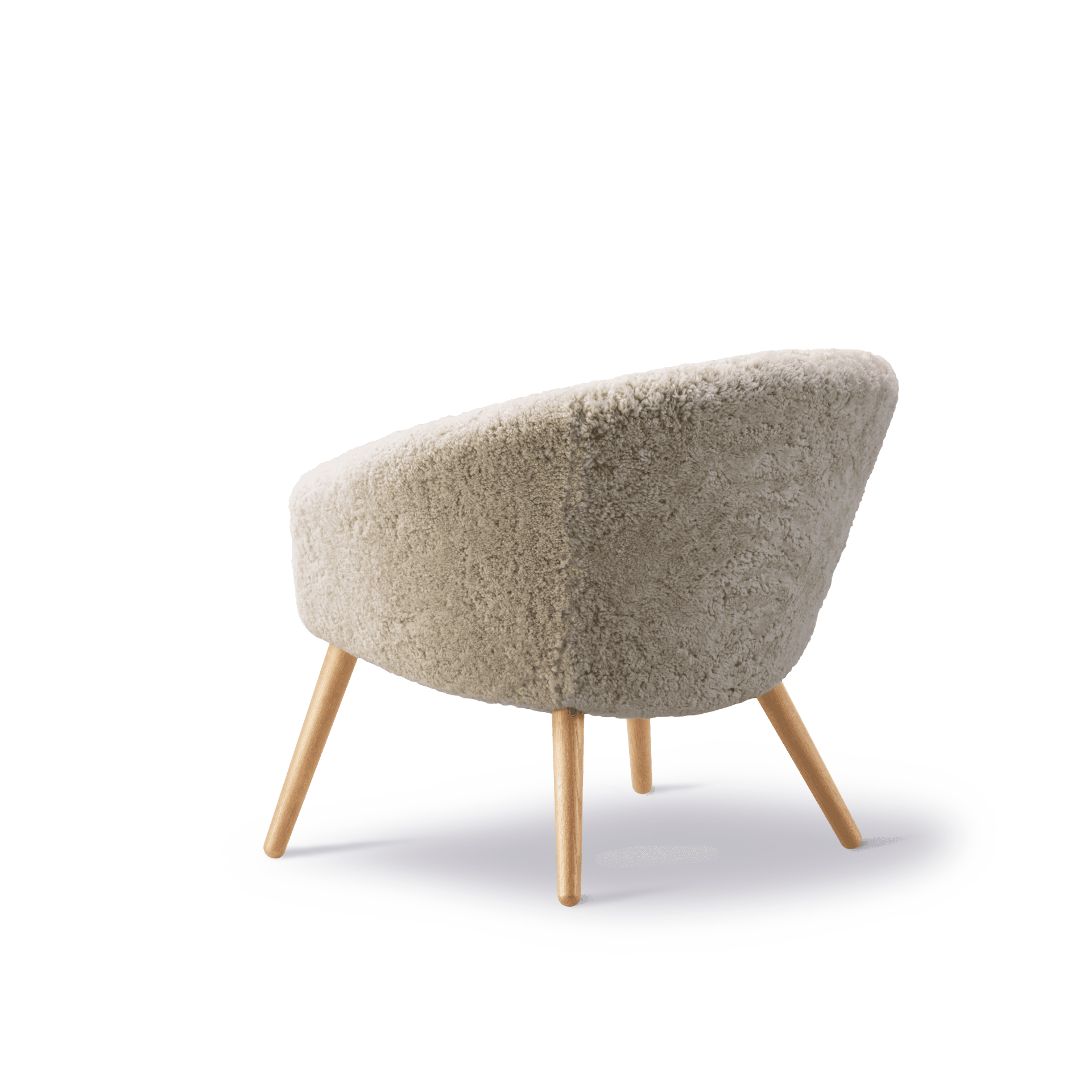 Fredericia DITZEL Lounge chair, moonlight sheepskin/lacquered oak - Image 2