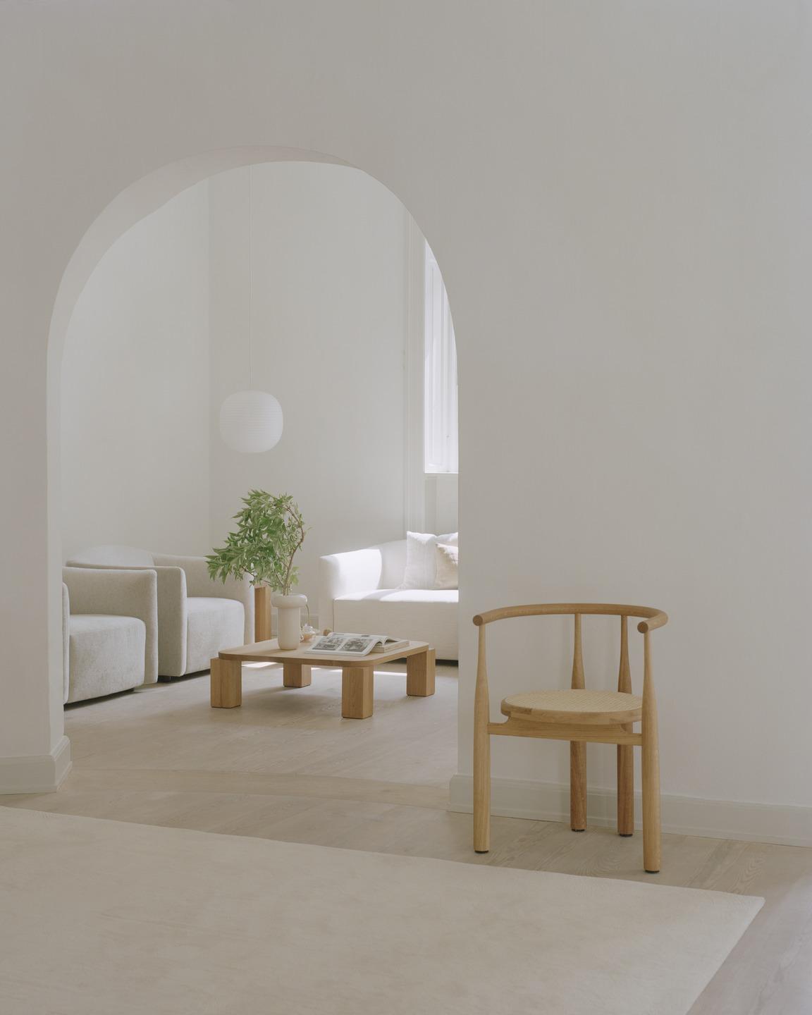 New Works BUKOWSKI chair, rattan seat - Image 2