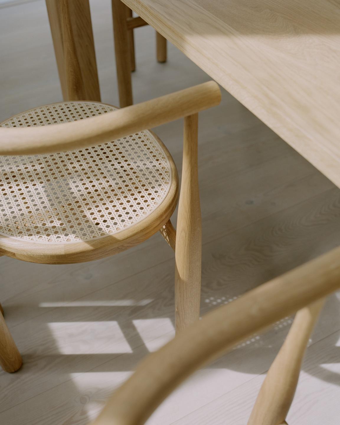 New Works BUKOWSKI chair, rattan seat - Image 8
