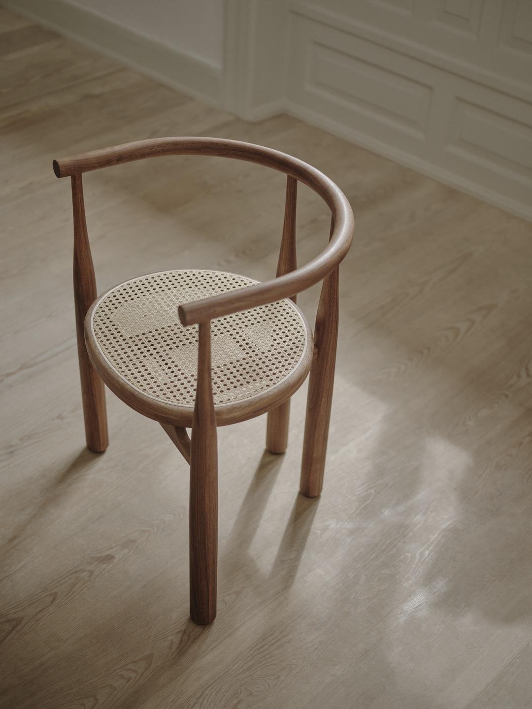 New Works BUKOWSKI chair, rattan seat - Image 9
