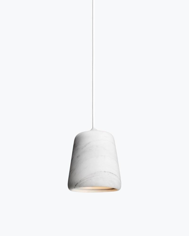 New Works MATERIAL -riippuvalaisin, valkoinen marmori