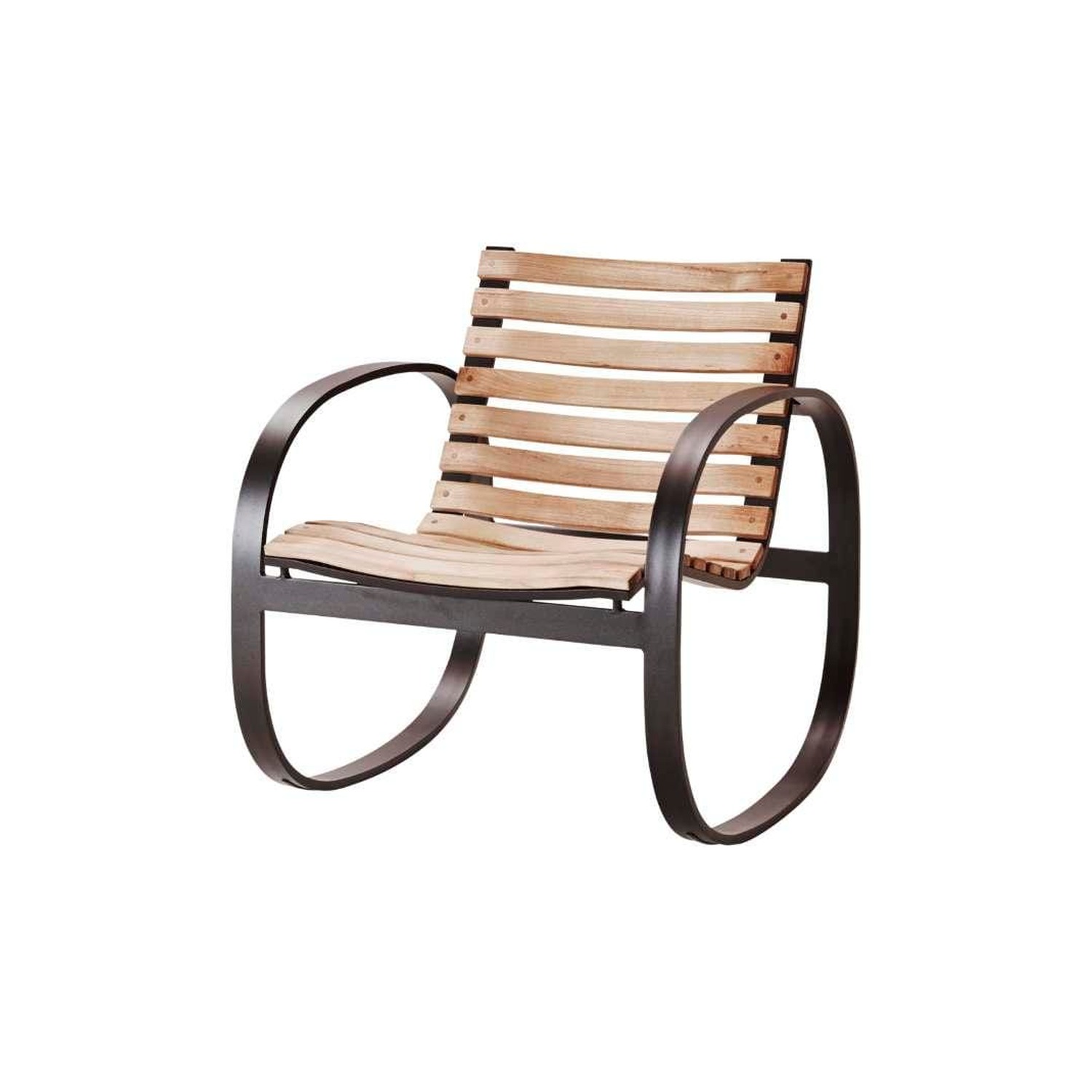 Cane-line PARC rocking chair, dark grey / teak