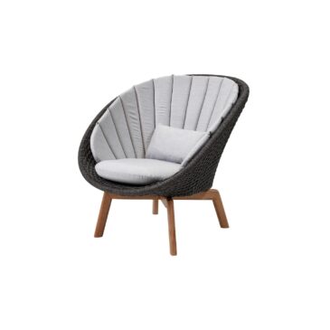 Cane-line PEACOCK -armchair, light grey / dark grey / teak