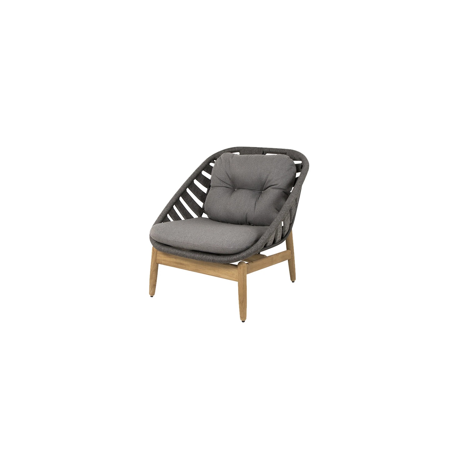 Cane-line STRINGTON -armchair, grey / dark grey / teak