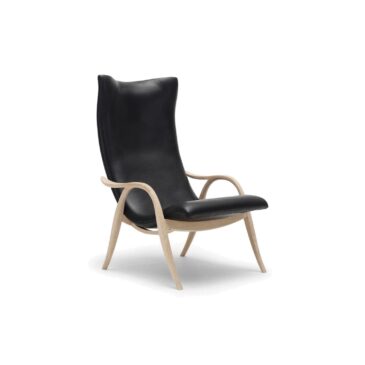 Carl Hansen FH429 SIGNATURE -nojatuoli, saippuoitu tammi/musta nahka