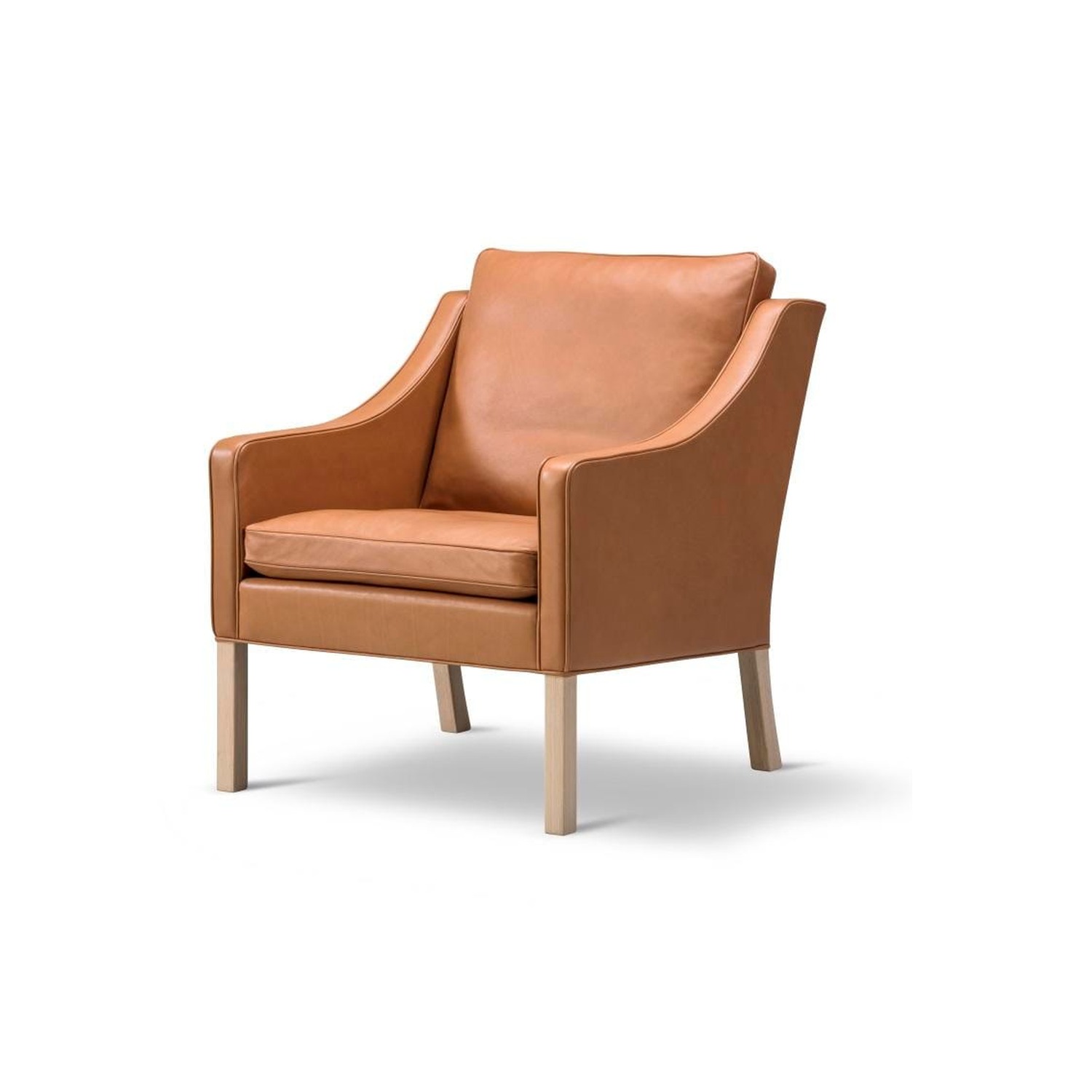 Fredericia MOGENSEN 2207 CLUB CHAIR, brown leather