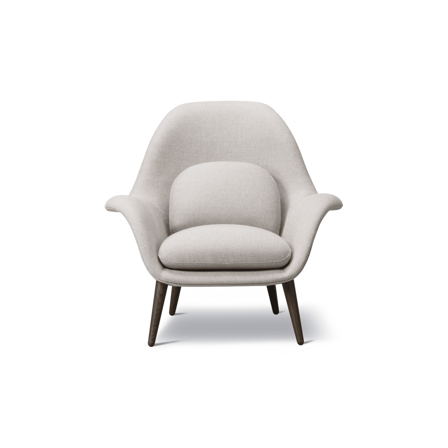 Fredericia SWOON LOUNGE -nojatuoli, harmaa hiekka/savutammi