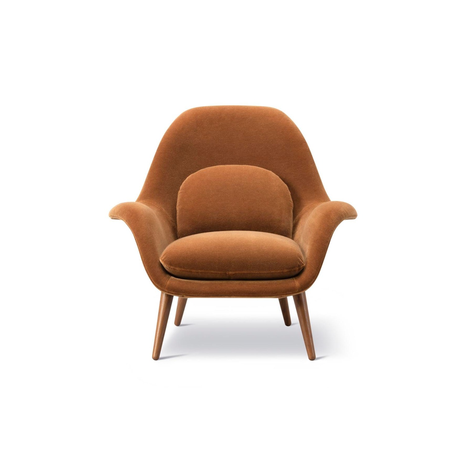Fredericia SWOON LOUNGE -nojatuoli, ruskea/pähkinä