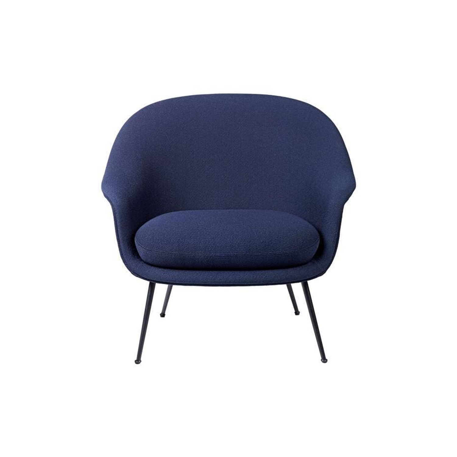 GUBI BAT lounge chair, low back, dark blue / black