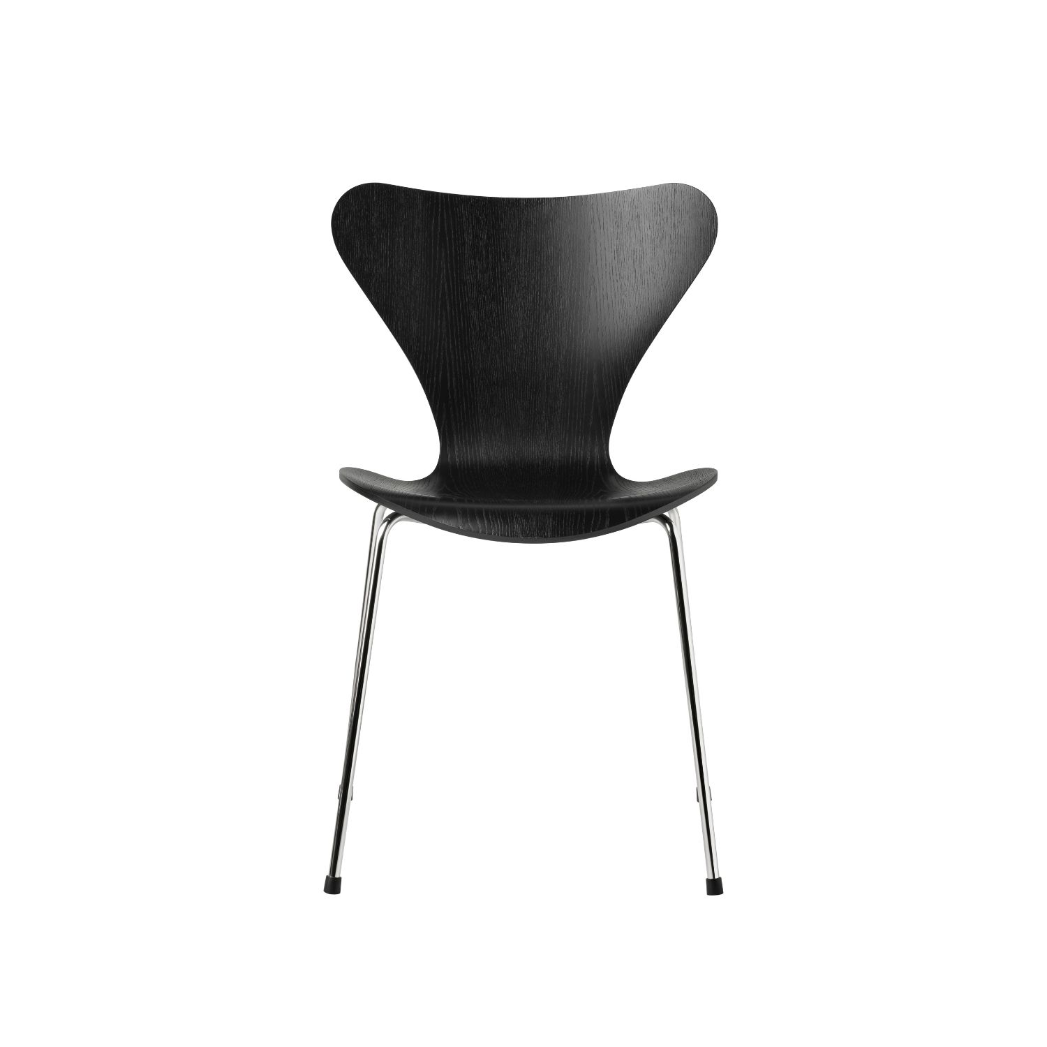 Fritz Hansen SERIES 7 -tuoli, musta kuultomaalattu saarni/kromi