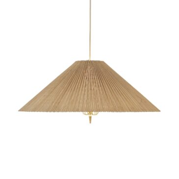 GUBI 1972-riippuvalaisin Ø60cm, bambu/messinki